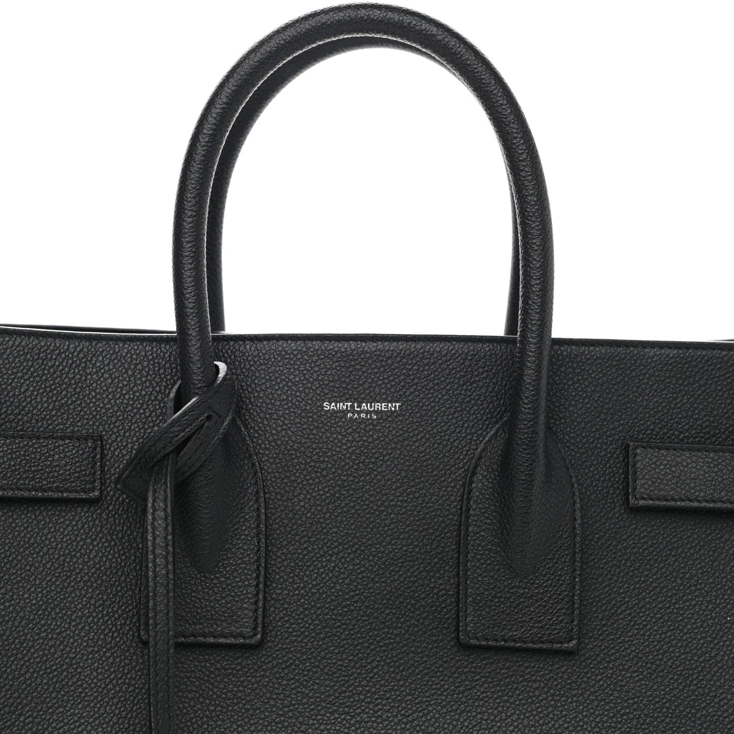 Saint Laurent Grained Calfskin Small Sac De Jour Black 9 of 12