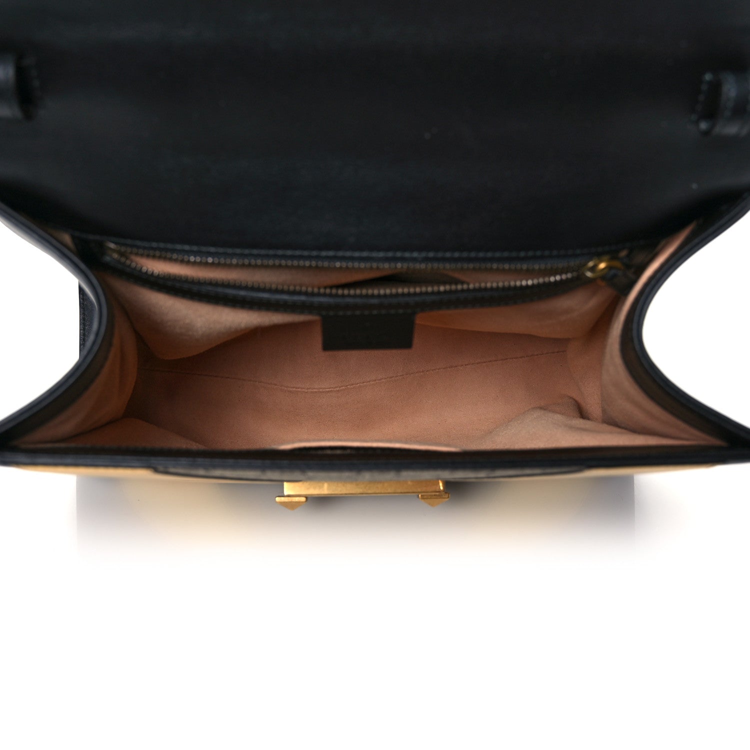 Gucci Nappa GG Supreme Monogram Medium Osiride Top Handle Bag Black Oro Vecchio Beige Ebony 4 of 16
