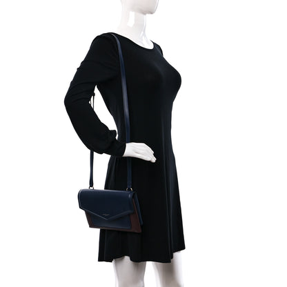Givenchy Calfskin Duetto Crossbody Bag Blue Burgundy 2 of 13