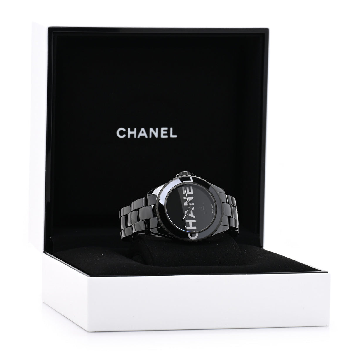 Stainless Steel Ceramic 38mm J12 Wanted de Chanel Automatic Watch Black