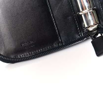 Prada Tessuto Nylon Zip Around Agenda Holder Black 7 of 9
