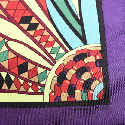 Hermes Silk Les Flots Du Cheval Pocket Square 5 of 6