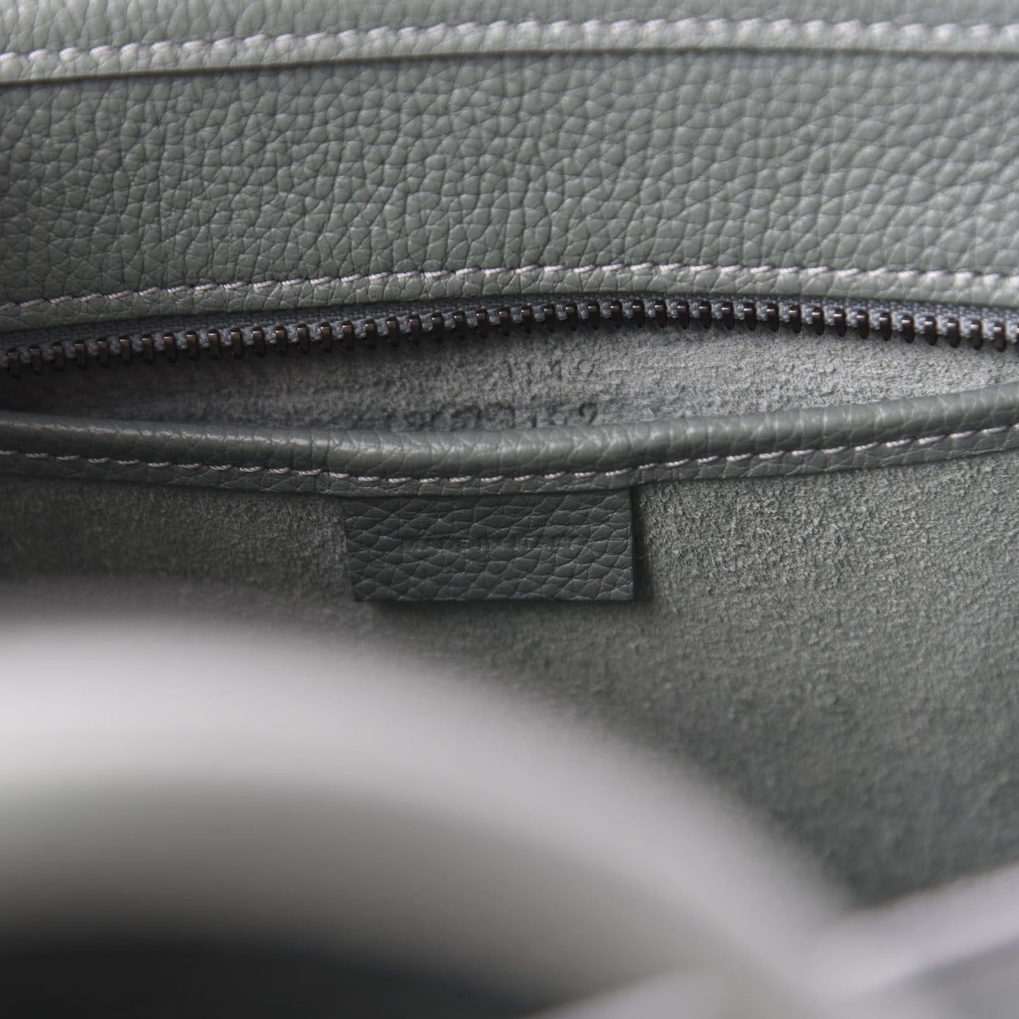 Drummed Calfskin Nano Luggage Celadon