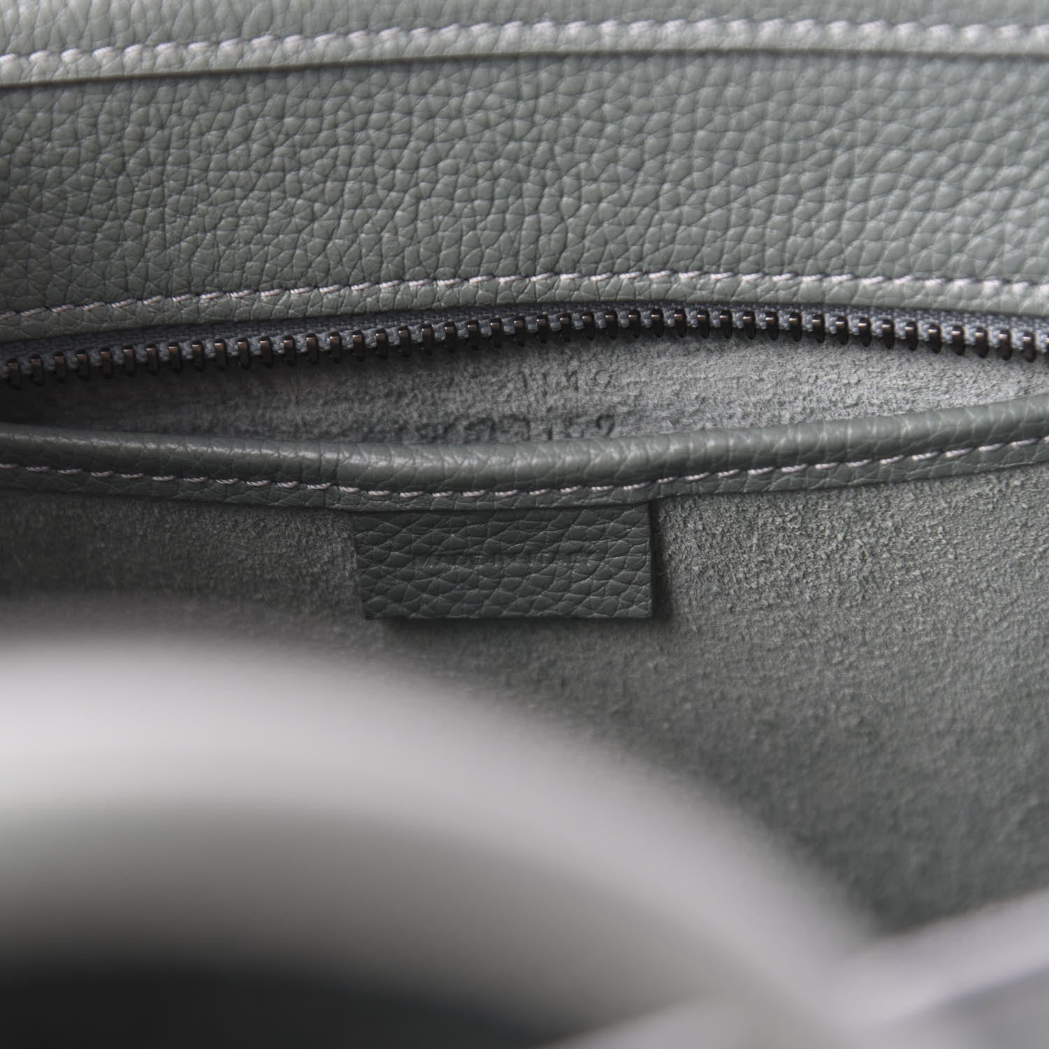 Celine Drummed Calfskin Nano Luggage Celadon 9 of 11