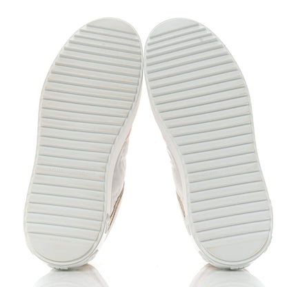 Louis Vuitton Monogram Embossed Calfskin Damier Azur Time Out Sneakers 37 Rose Clair Pink 5 of 9