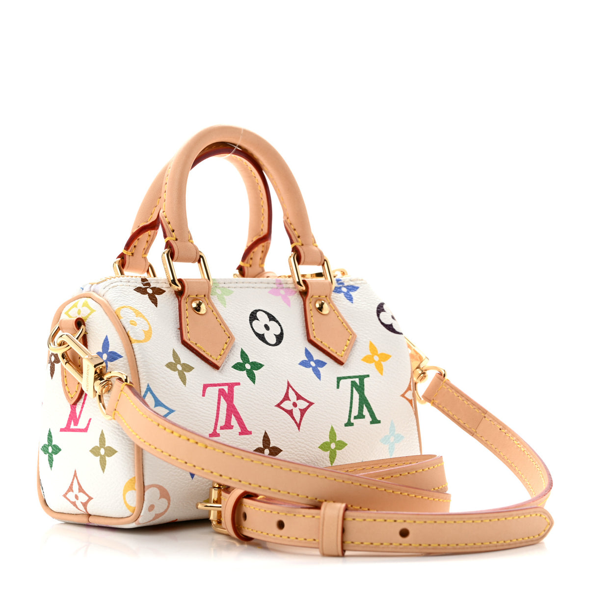 LV X TM Monogram Multicolor Nano Speedy White