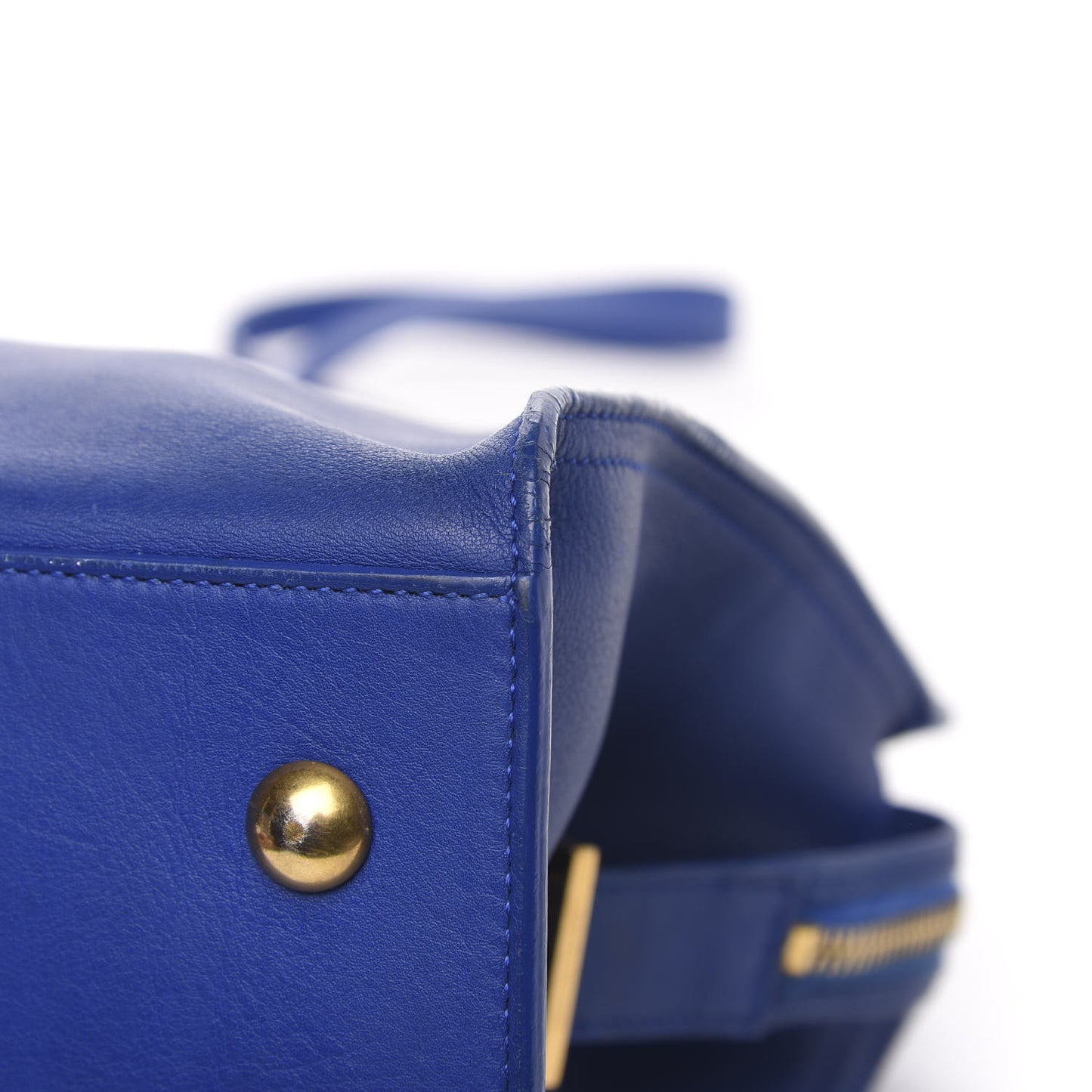 Calfskin Small Classic Y Cabas Royal Blue