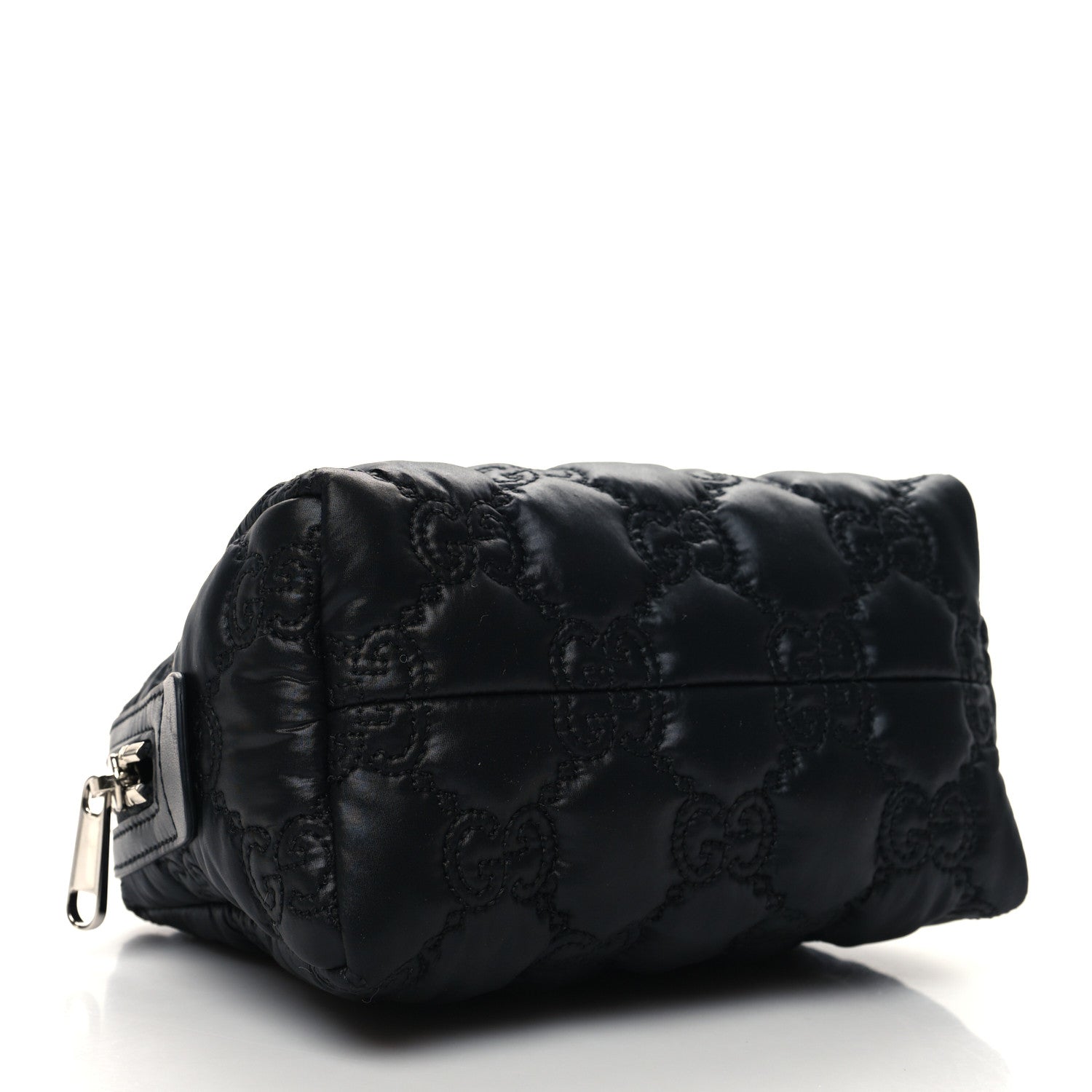 Gucci Nylon Calfskin Enamel GG Matelasse Beauty Case Black 4 of 10