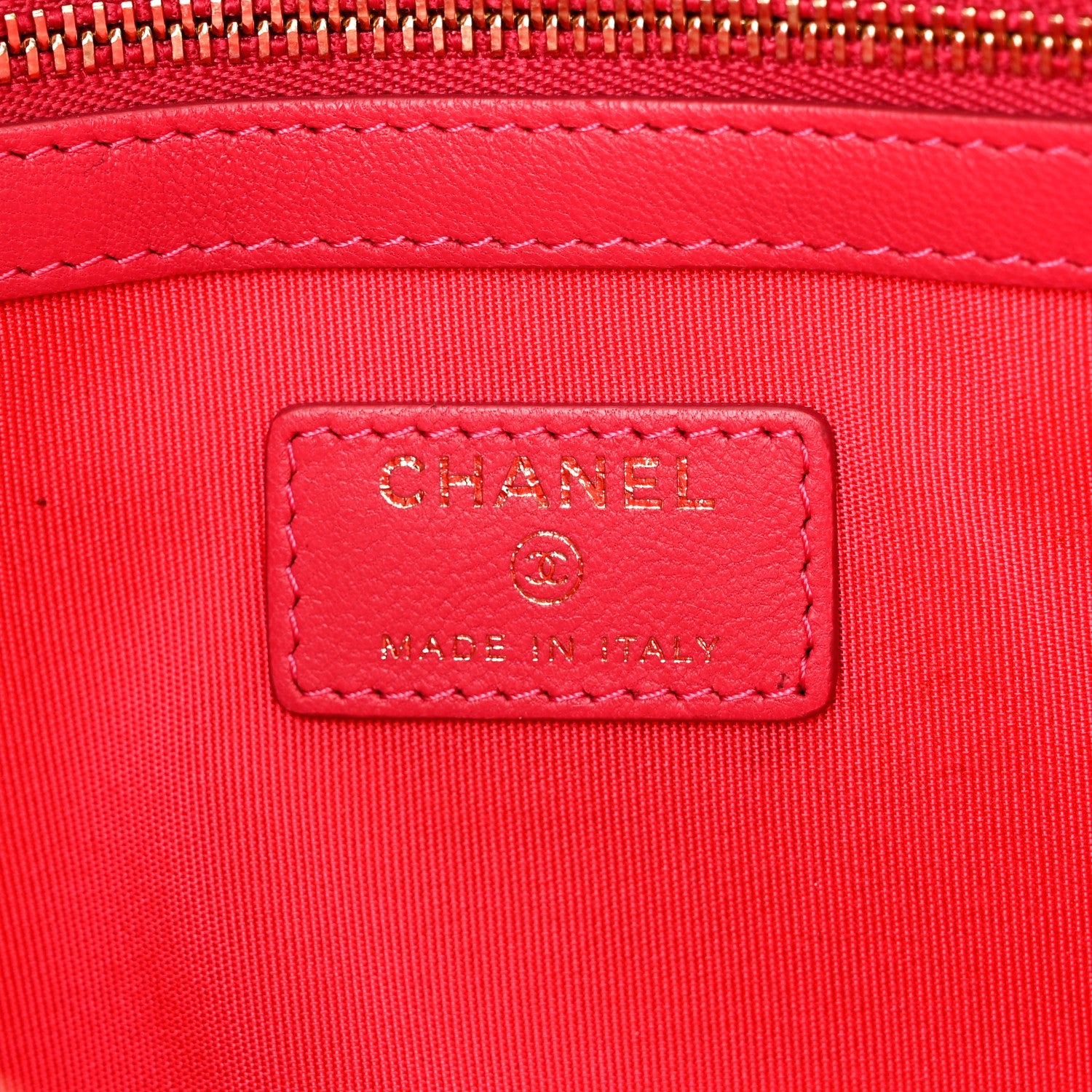 Chanel Lambskin Quilted Medium Cosmetic Case Pink 6 of 10
