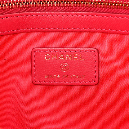Chanel Lambskin Quilted Medium Cosmetic Case Pink 6 of 10