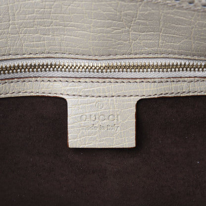 Gucci Ostrich Large Horsebit Chain Ivory 8 of 11