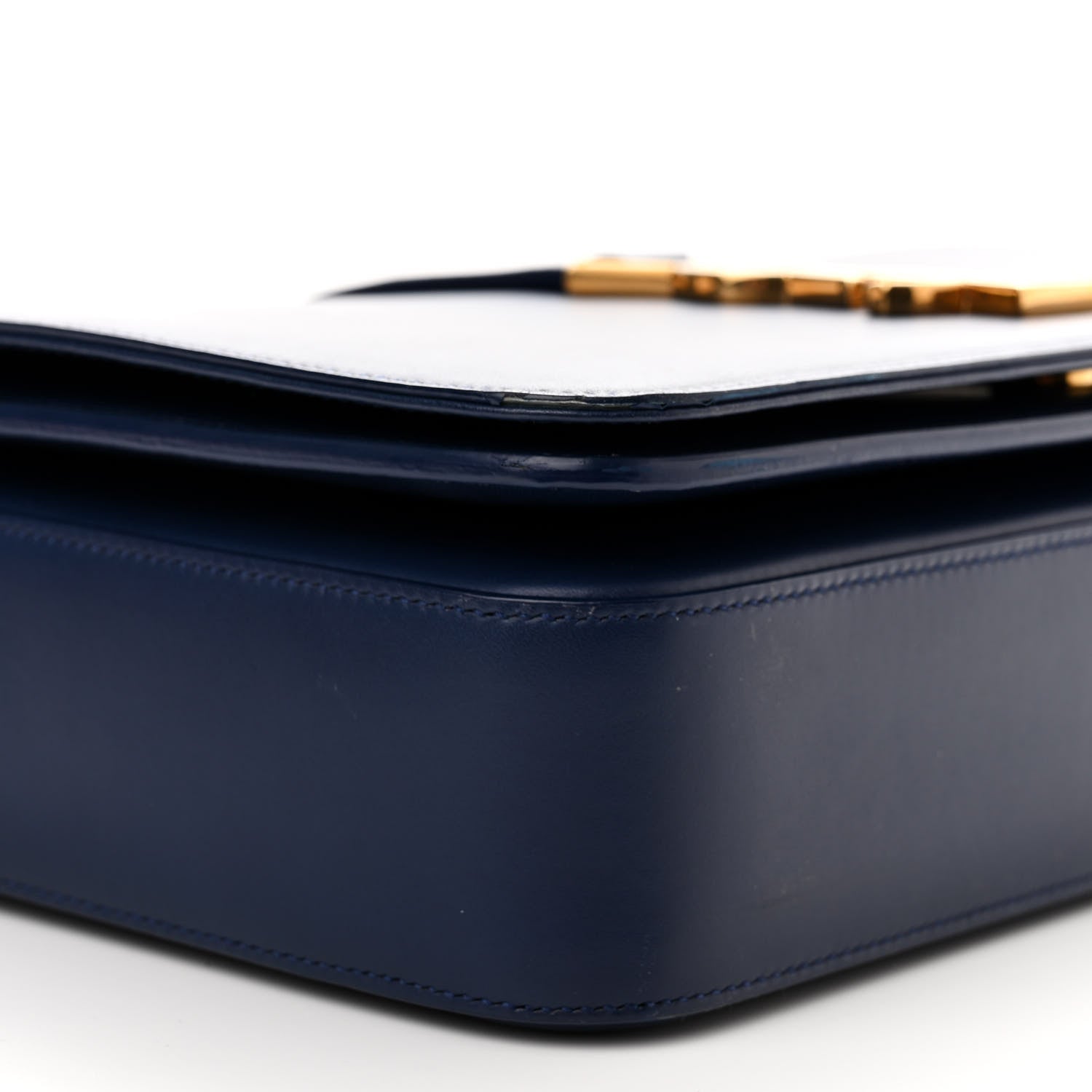 Saint Laurent Smooth Calfskin Medium Classic Monogram Universite Bag Deep Marine 9 of 16