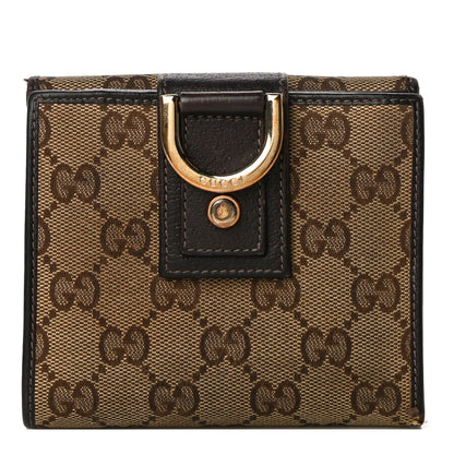 Gucci Monogram D Ring Compact Wallet Dark Brown 1 of 18