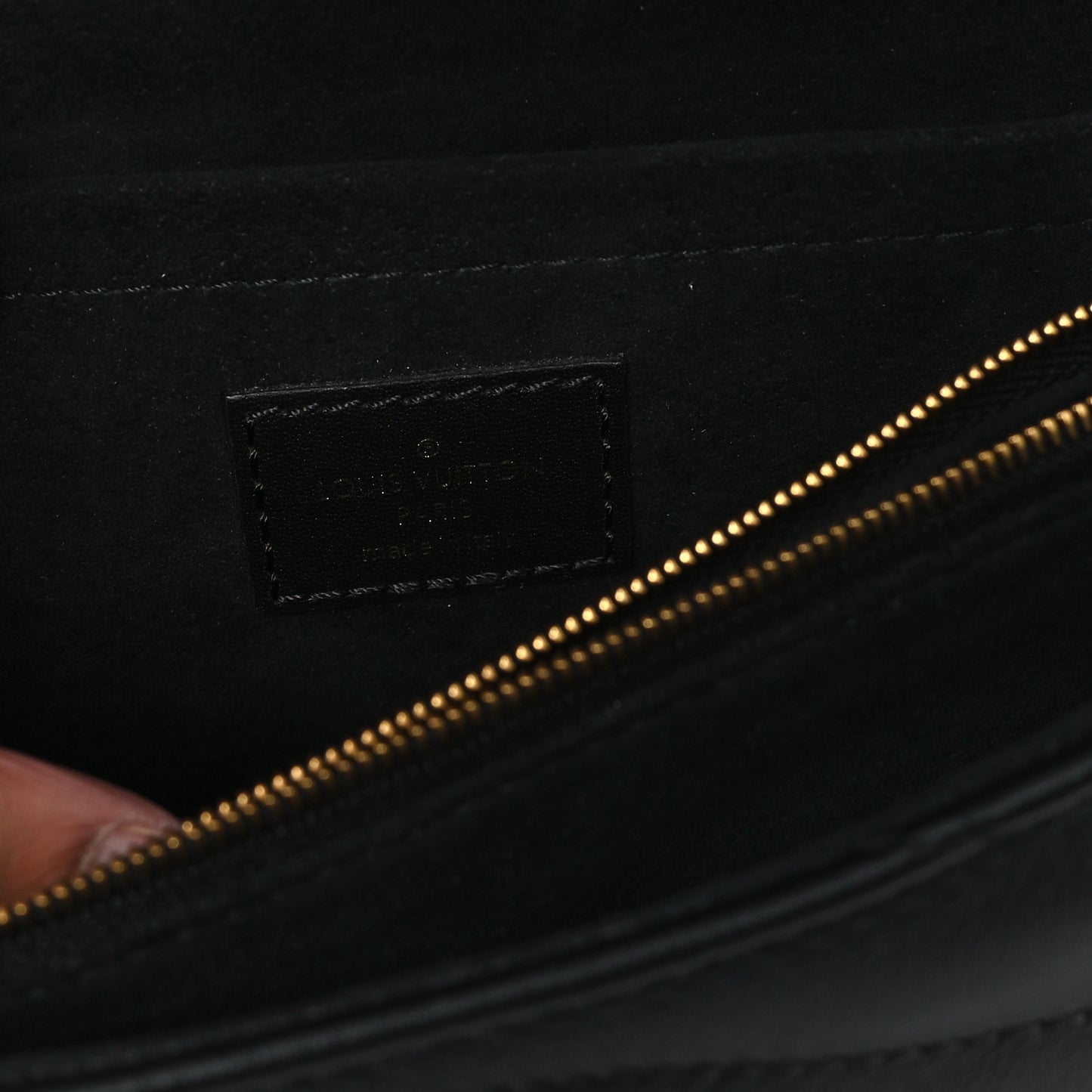 Calfskin LV New Wave Chain Bag Black