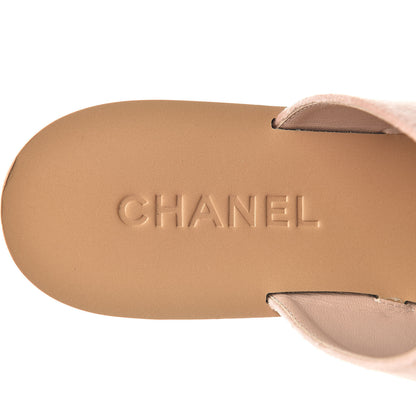 Chanel Velvet Chain Mule Sandals 40 Pink 7 of 9