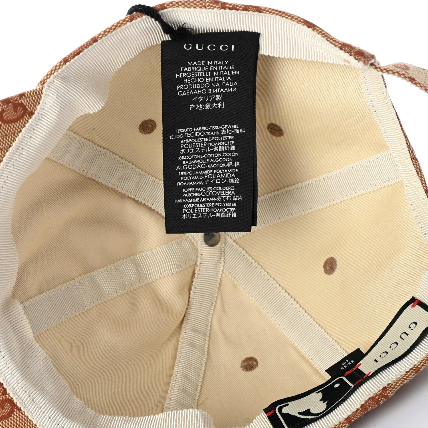 Gucci X MLB Monogram SF Giants Baseball Hat 55-59 Beige Ruggine 7 of 8