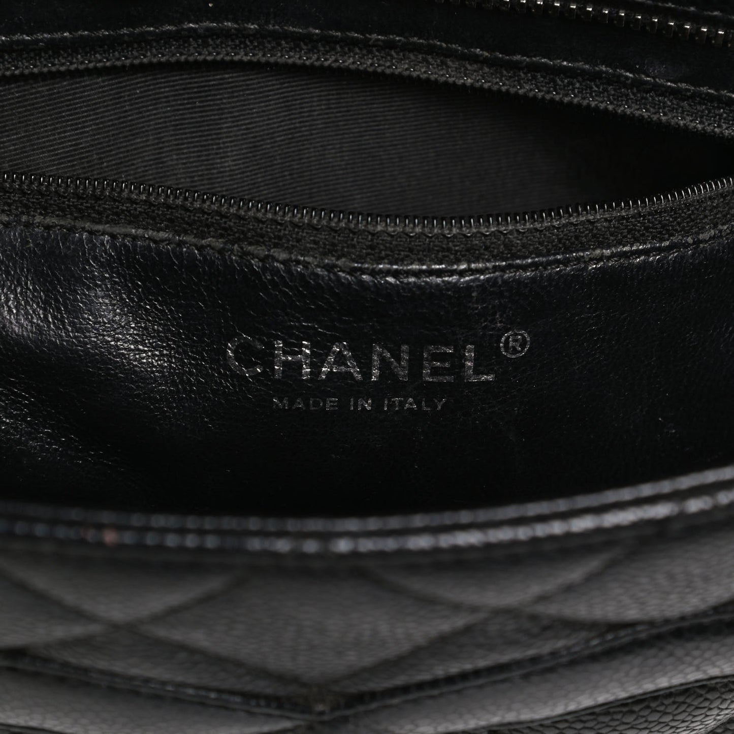 Caviar Quilted Medallion Tote Black