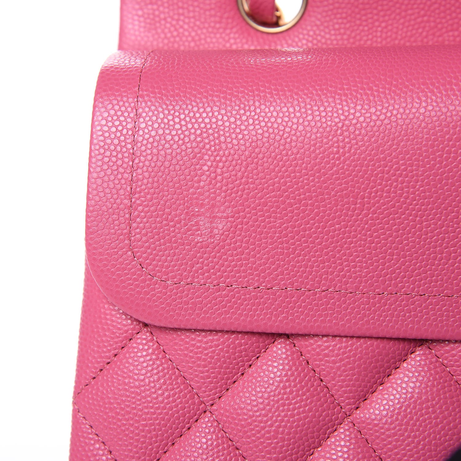 Chanel Caviar Quilted Medium Double Flap Pink 10 of 11