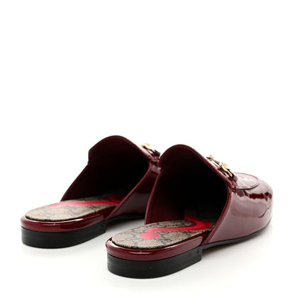 Gucci Patent Womens Princetown Slippers 36.5 Rosso Ancora 5 of 9