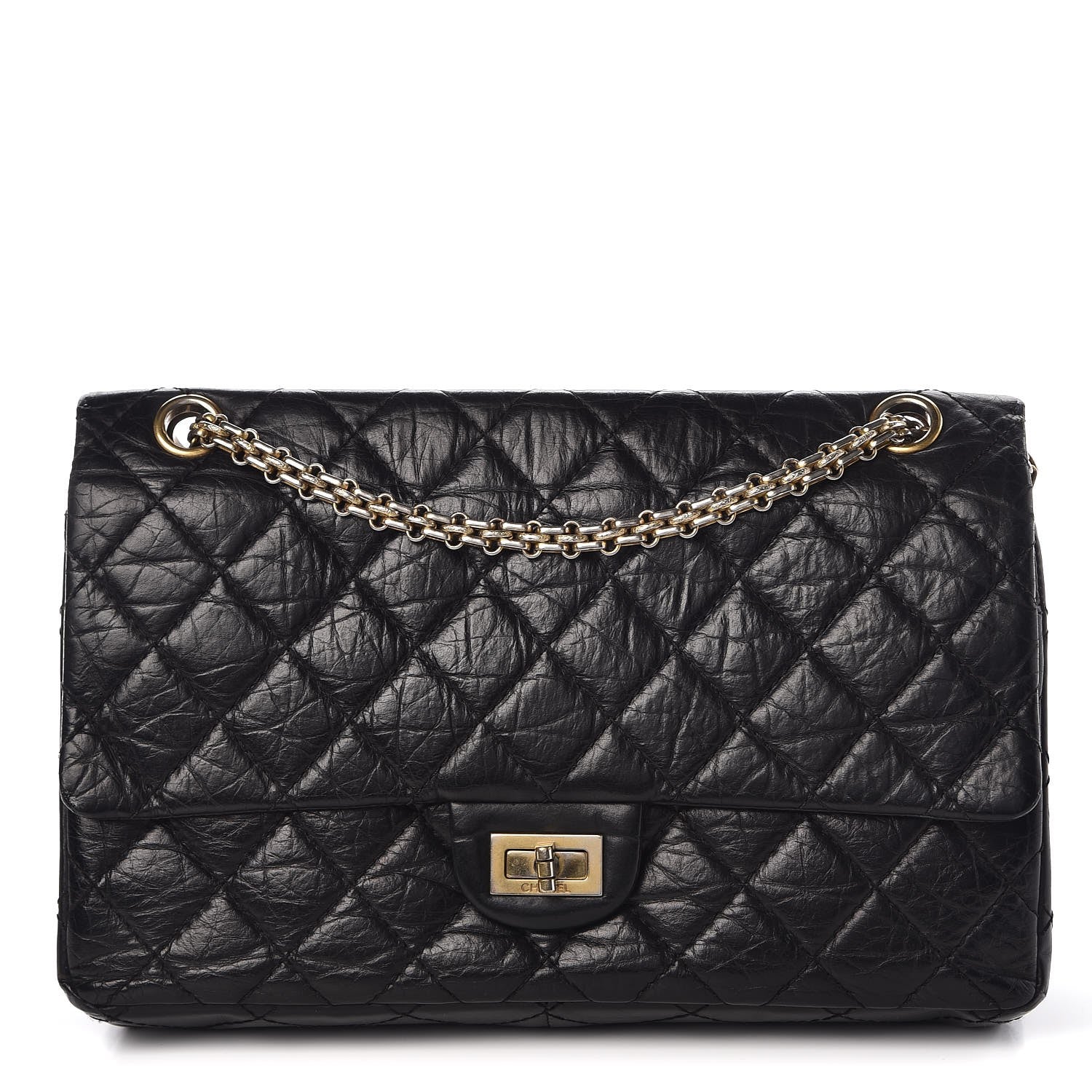 Chanel Aged Calfskin Quilted 2.55 Reissue 226 Flap Black 1 of 8