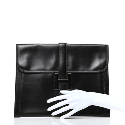 Hermes Box Jige GM Clutch Black 2 of 7