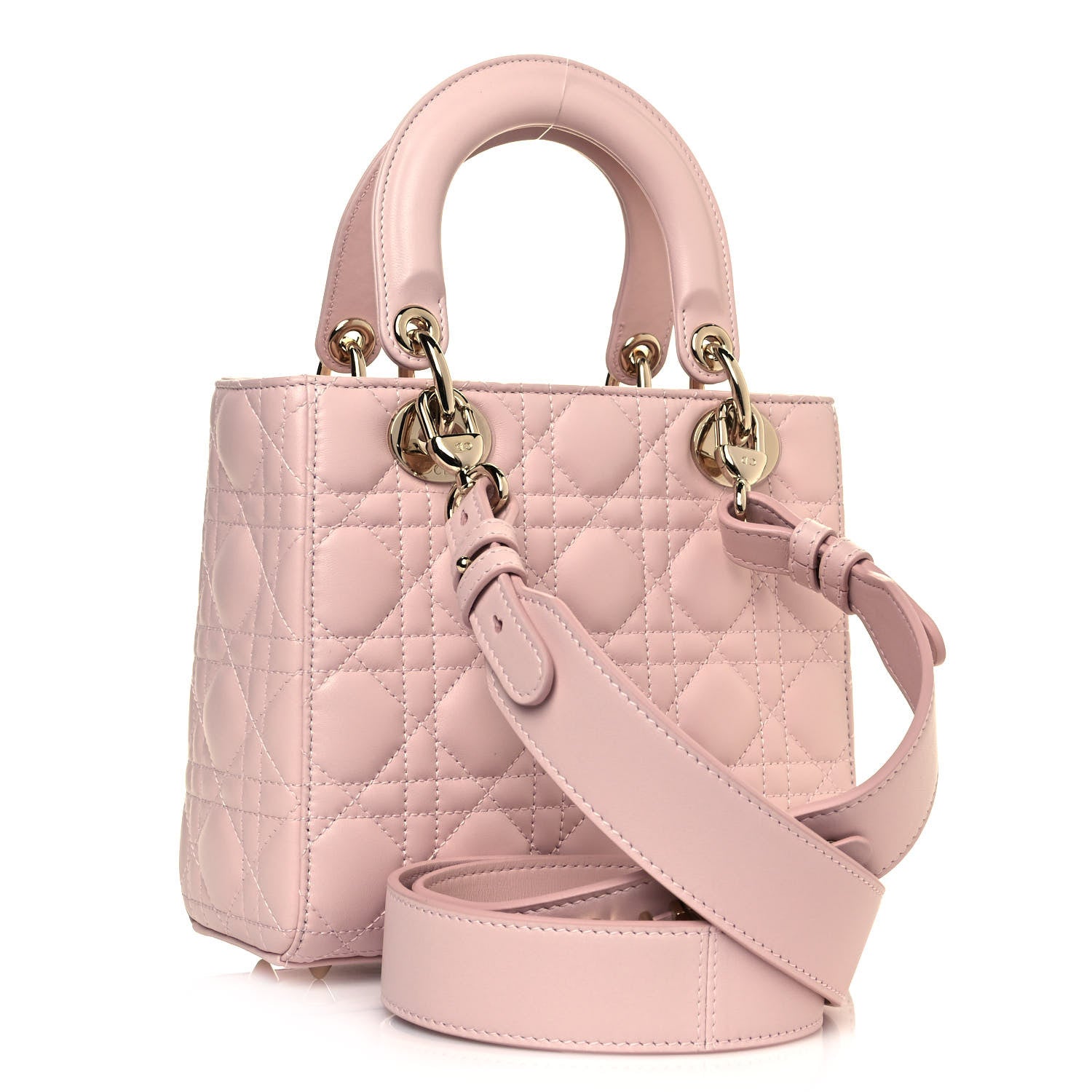 Christian Dior Lambskin Cannage Small My ABCDior Lady Dior Blush Pink 3 of 10