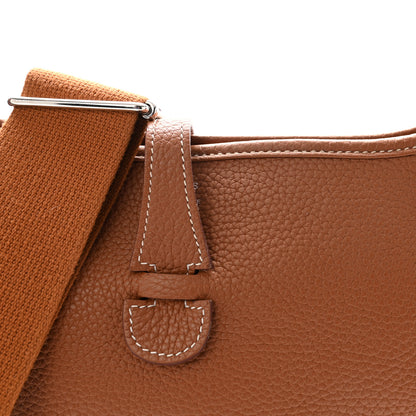 Hermes Taurillon Clemence Evelyne III PM Gold 7 of 10