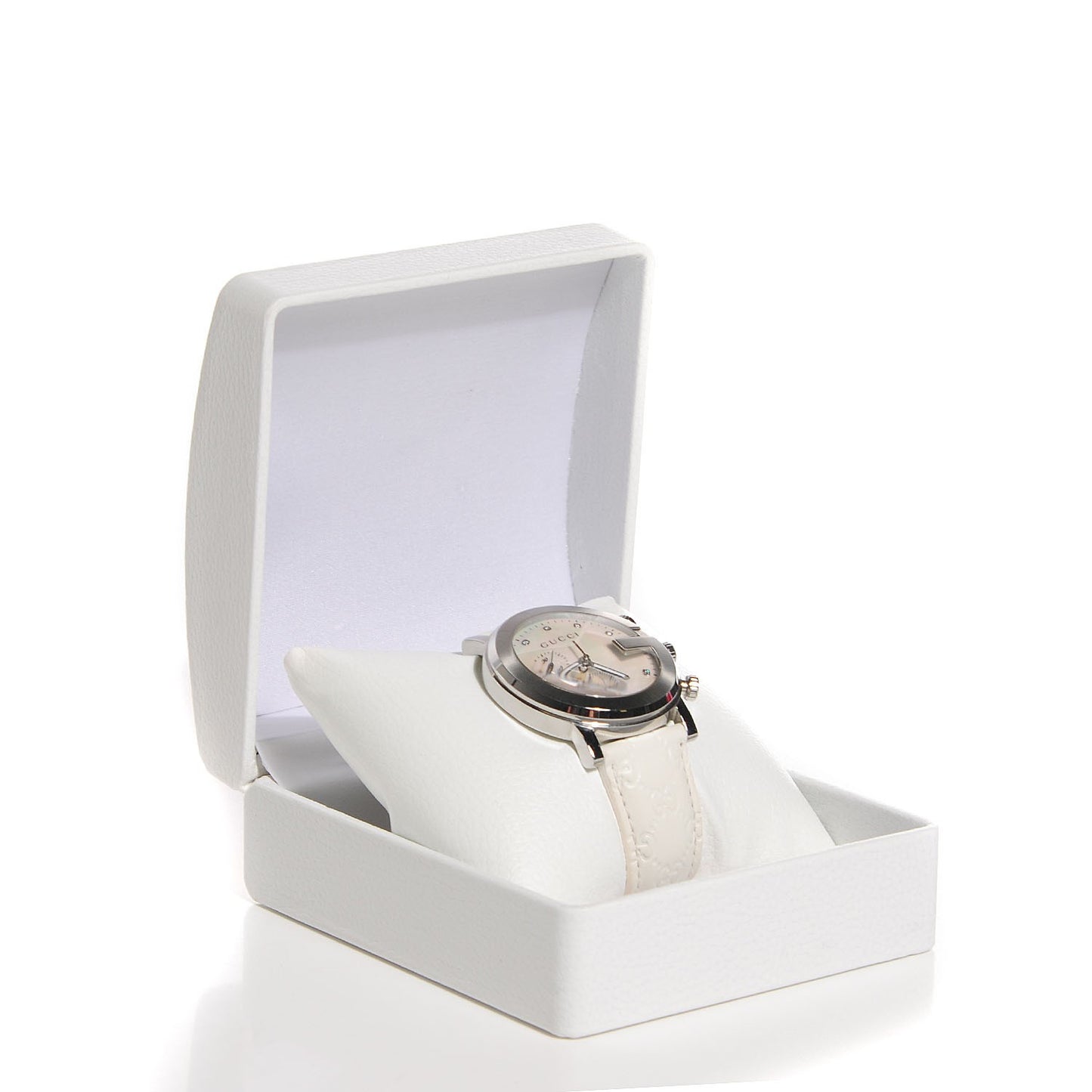 Stainless Steel Calfskin Diamond Mother of Pearl 44mm G-Chrono Quartz Watch