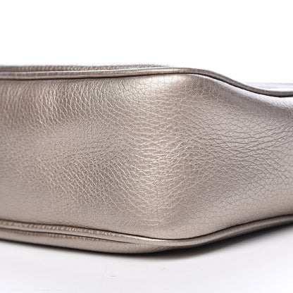 Gucci Metallic Pebbled Calfskin Small Soho Disco Bag Golden Beige 9 of 10