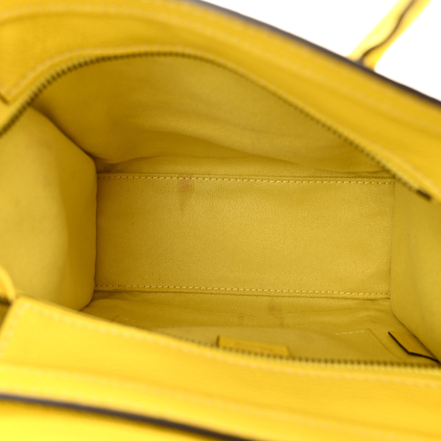 Drummed Calfskin Nano Luggage Citron