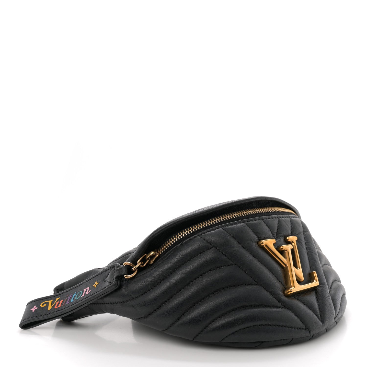 Louis Vuitton Calfskin Quilted New Wave Bumbag Black 4 of 10