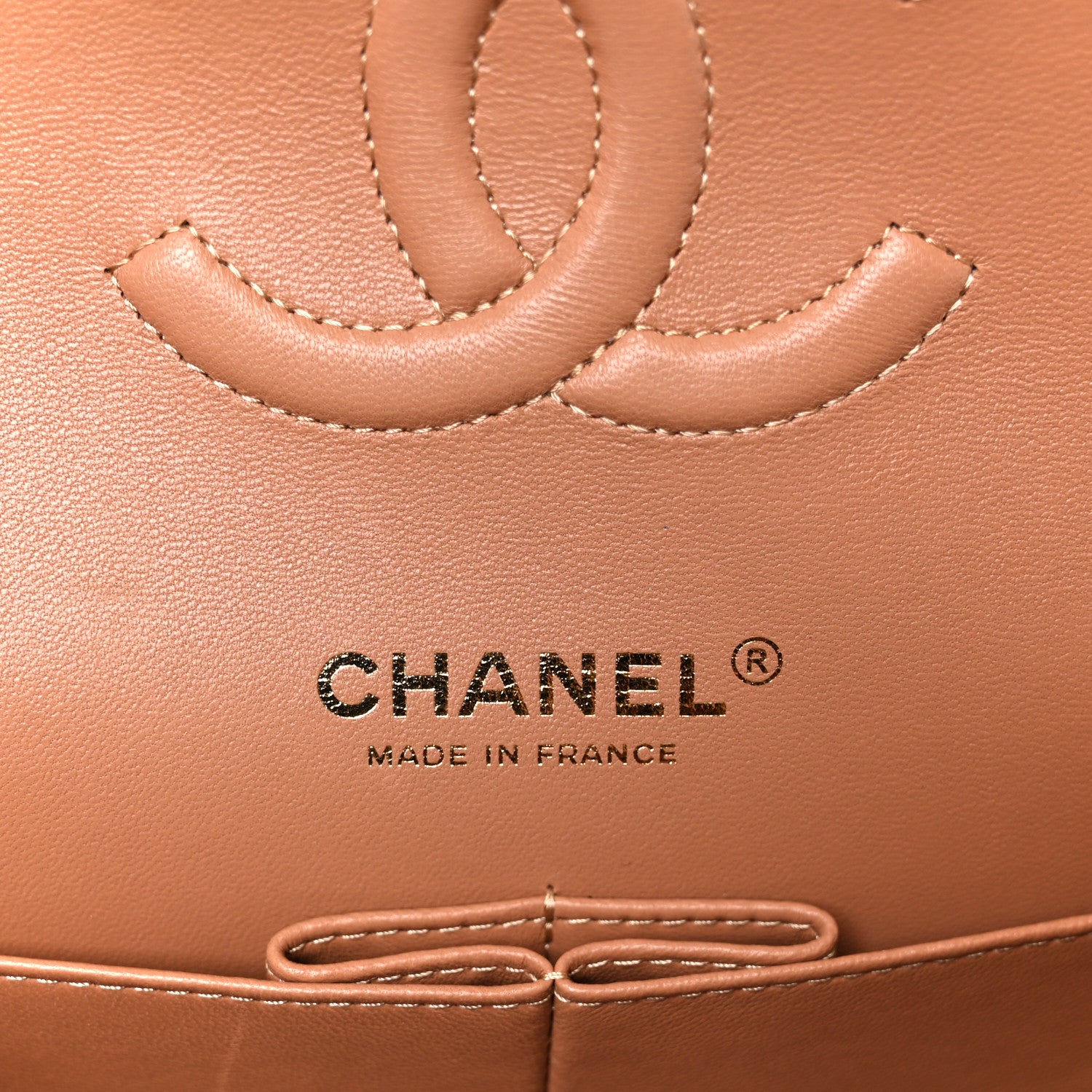 Chanel Lambskin Quilted Medium Double Flap Brown 6 of 12