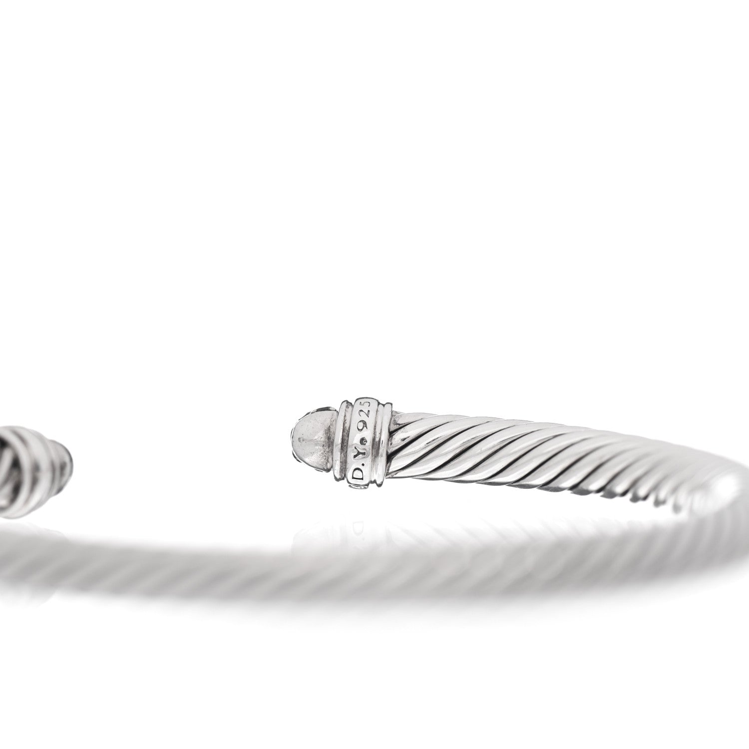 David Yurman Sterling Silver Black Diamond 5mm Cable Classics Bracelet 4 of 4