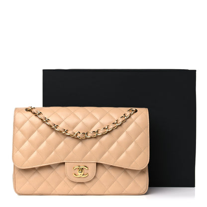 Chanel Caviar Quilted Jumbo Double Flap Beige Clair 17 of 17
