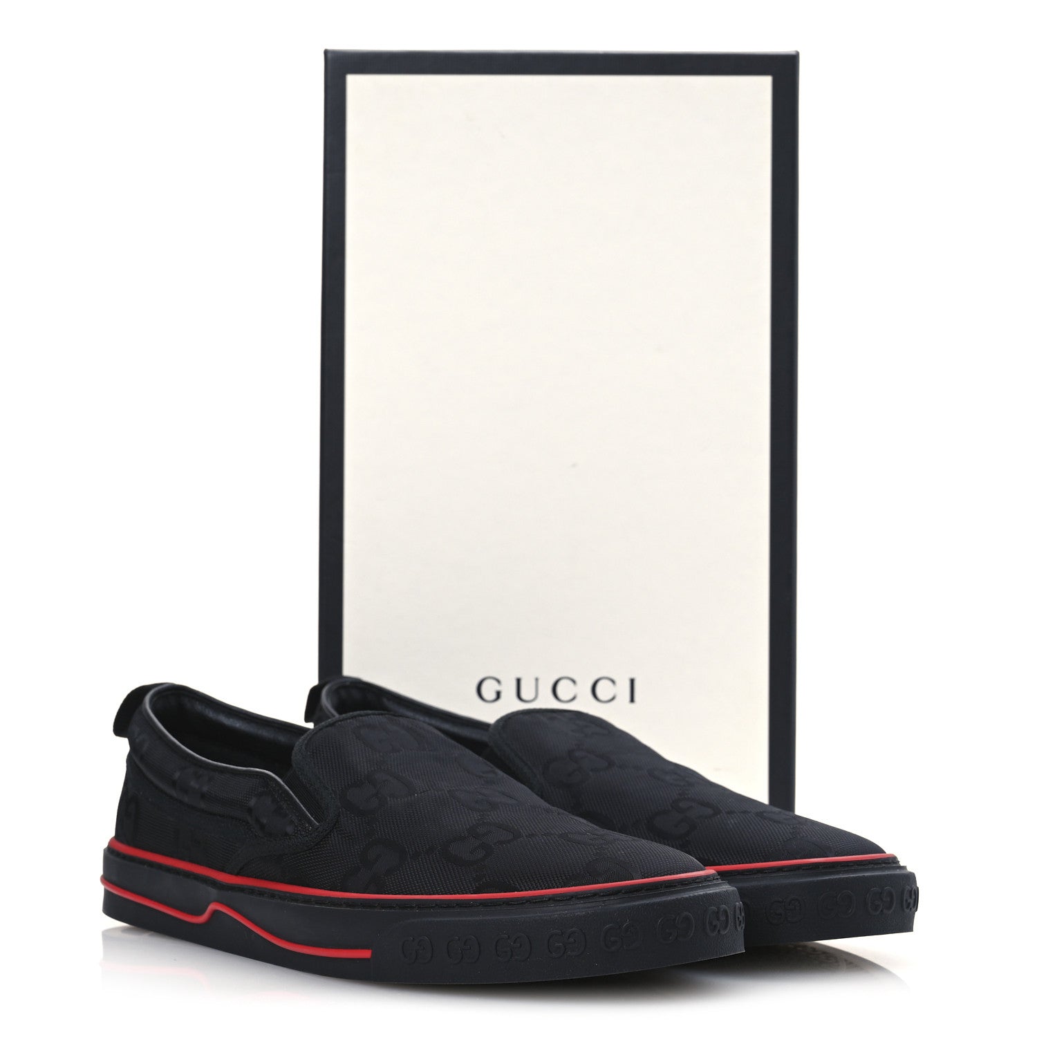 Gucci GG Nylon Mens 1977 Tennis Slip On Sneakers 11 Black 10 of 10