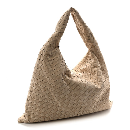 Bottega Veneta Suede Intrecciato Large Hop Mastice 3 of 12