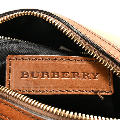 Burberry House Check Bridle Calfskin Small Alchester Bowling Bag Dark Tan 8 of 11