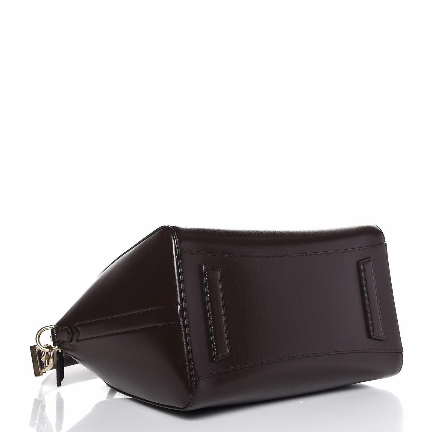 Shiny Lord Calfskin Medium Antigona Dark Brown
