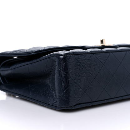 Chanel Caviar Quilted Medium Double Flap Navy 8 of 9