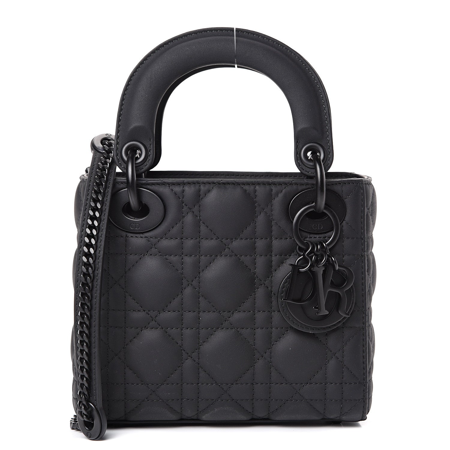 Christian Dior Ultra Matte Calfskin Cannage Mini Lady Dior Black 1 of 11