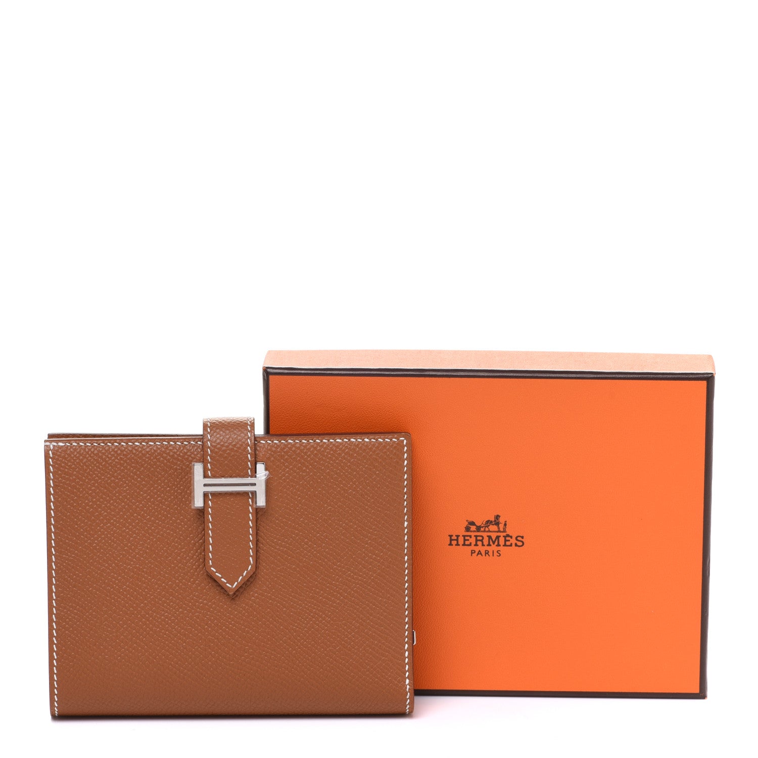 Hermes Epsom Bearn Compact Wallet Gold 8 of 8