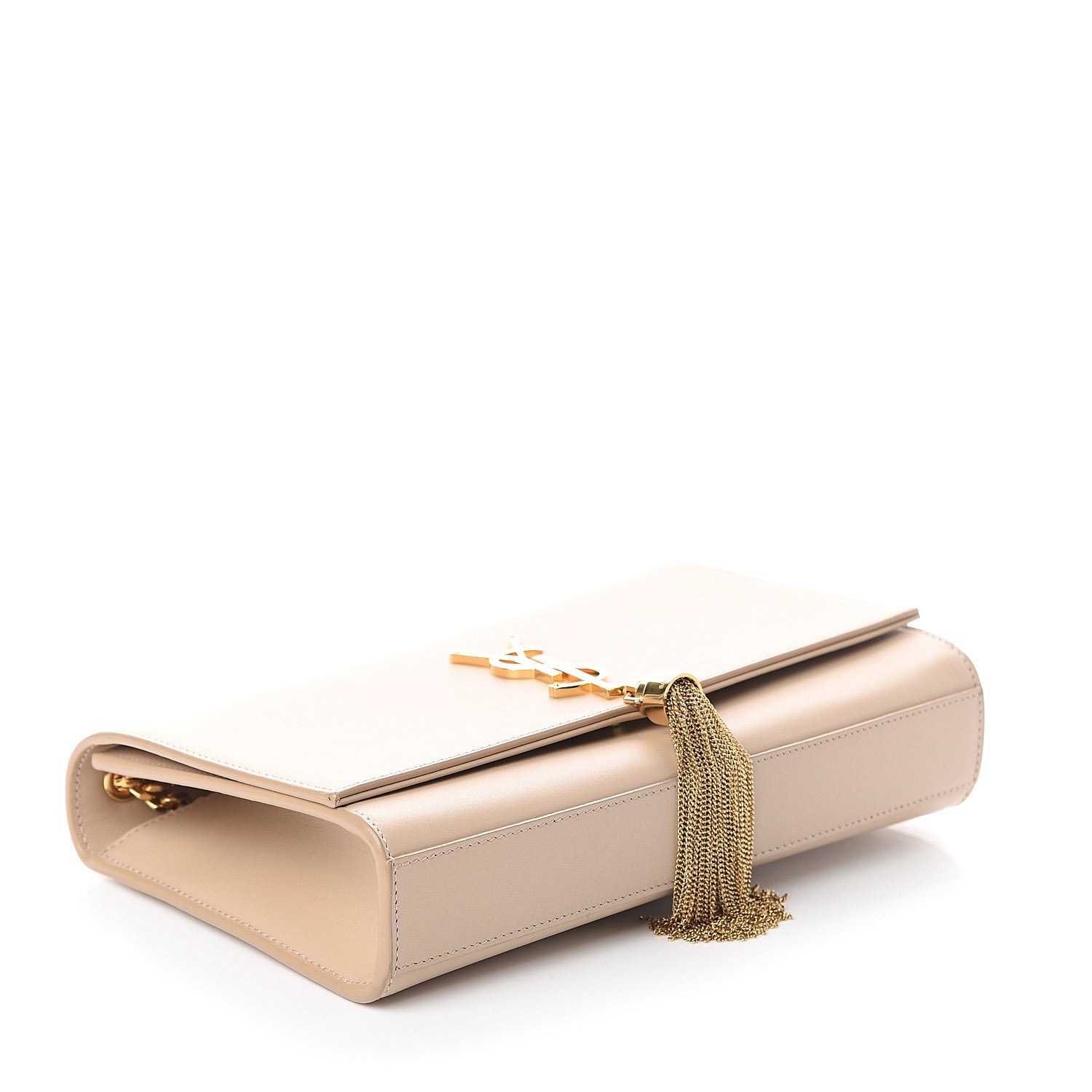 Saint Laurent Smooth Calfskin Medium Classic Monogram Kate Tassel Satchel Nude Powder 3 of 7