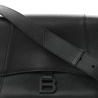 Balenciaga Grained Calfskin Monochrome M Downtown Shoulder Bag Black 7 of 9