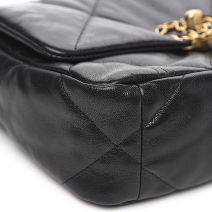 Chanel Goatskin Quilted Medium 19 Flap Black 9 of 12