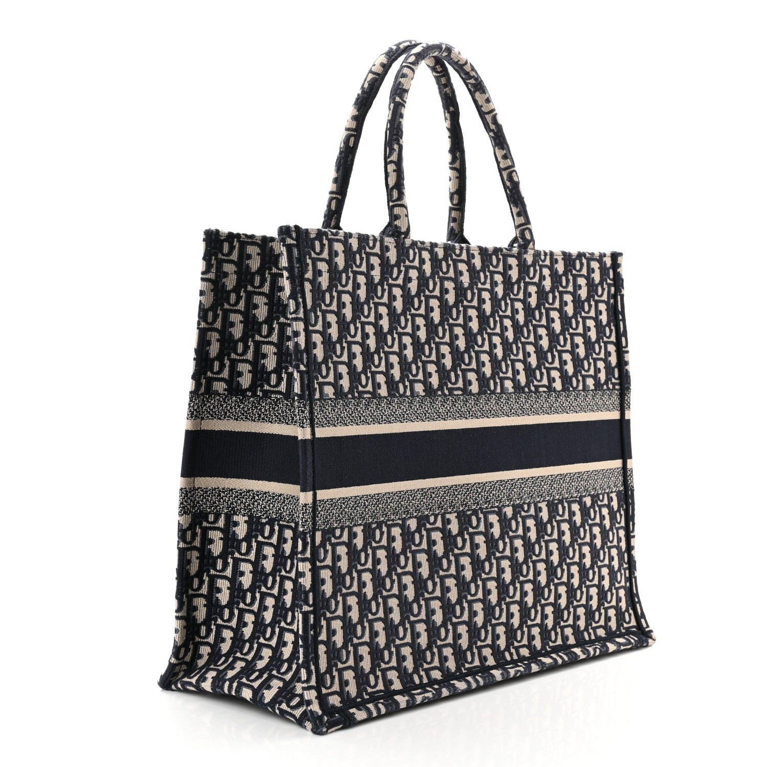 Christian Dior Oblique Large Book Tote Blue Multicolor 3 of 10