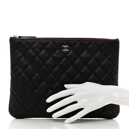 Chanel Caviar Quilted Medium Cosmetic Case Black 2 of 8