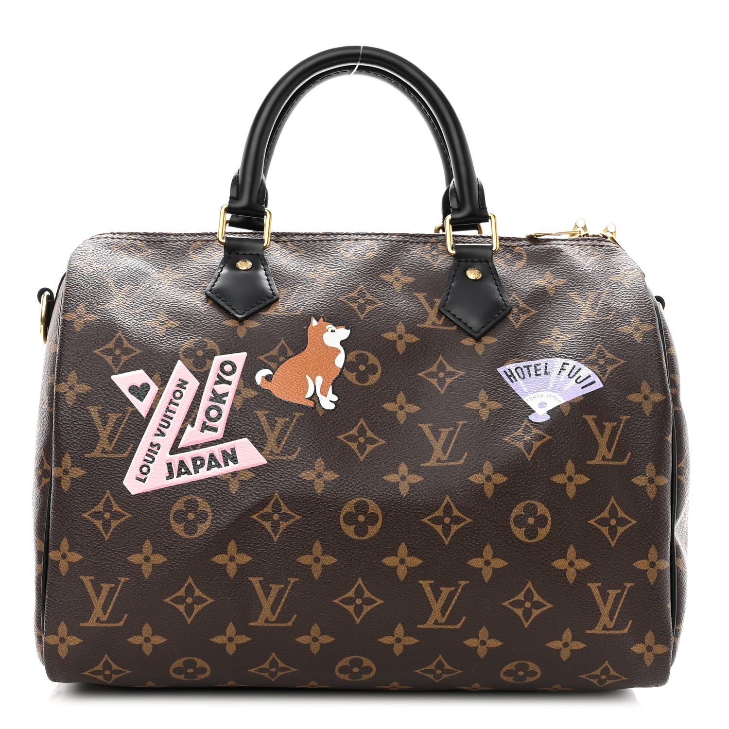 Louis Vuitton Monogram My World Tour Speedy Bandouliere 30 Black 1 of 8
