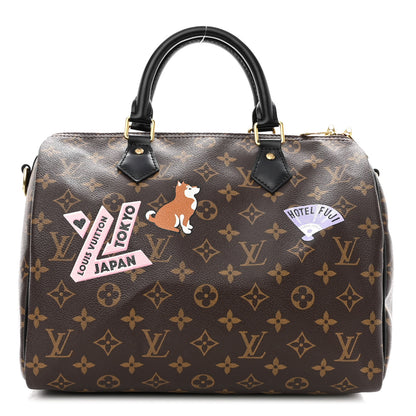 Louis Vuitton Monogram My World Tour Speedy Bandouliere 30 Black 1 of 8