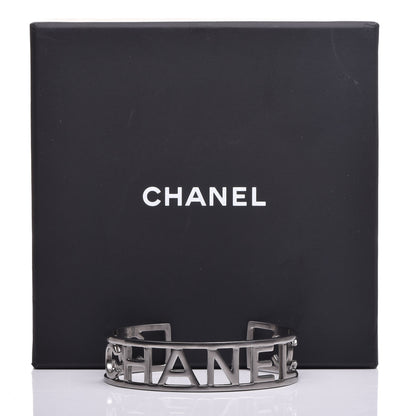 Chanel Ruthenium Logo Cuff Bracelet 6 of 6