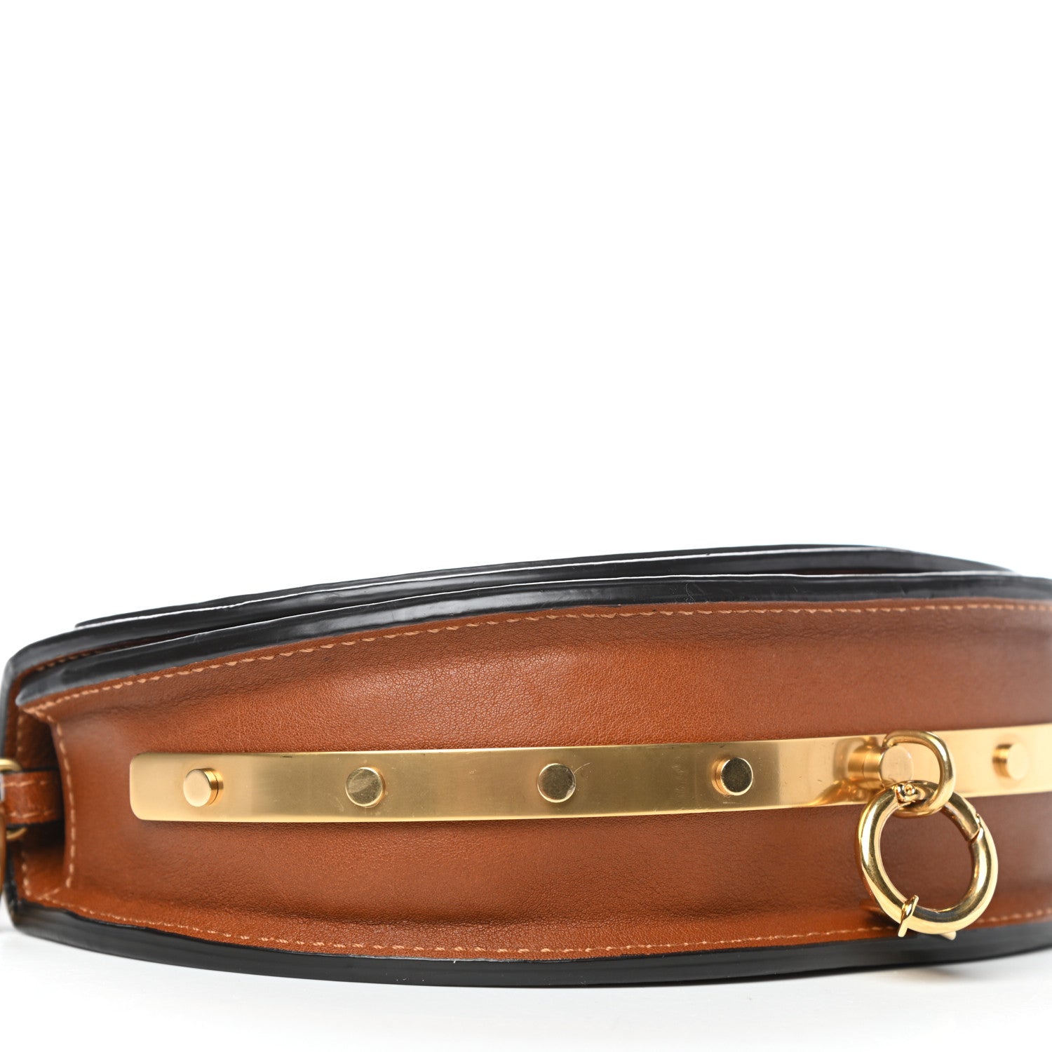 Chloe Calfskin Small Nile Bracelet Minaudiere Bag Caramel 10 of 12
